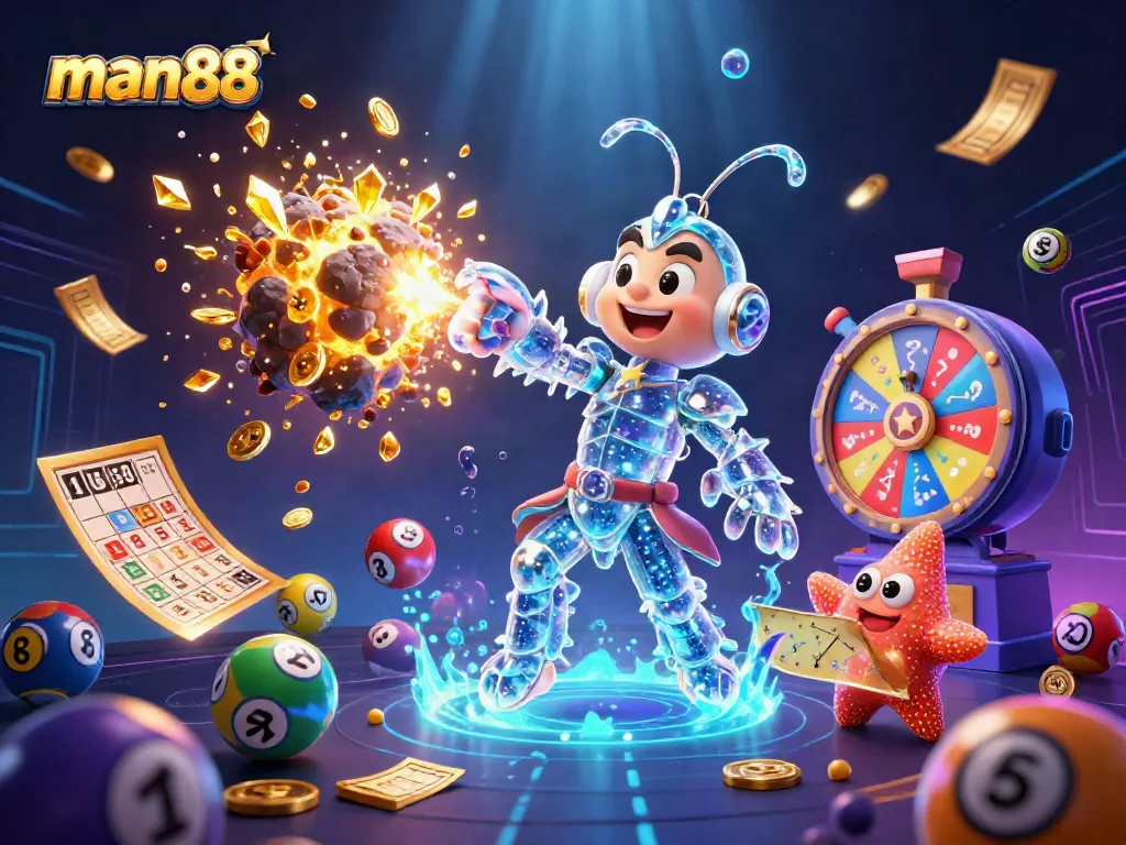 Experience thrilling gameplay at man88's vibrant casino with galactic characters and dynamic elements.