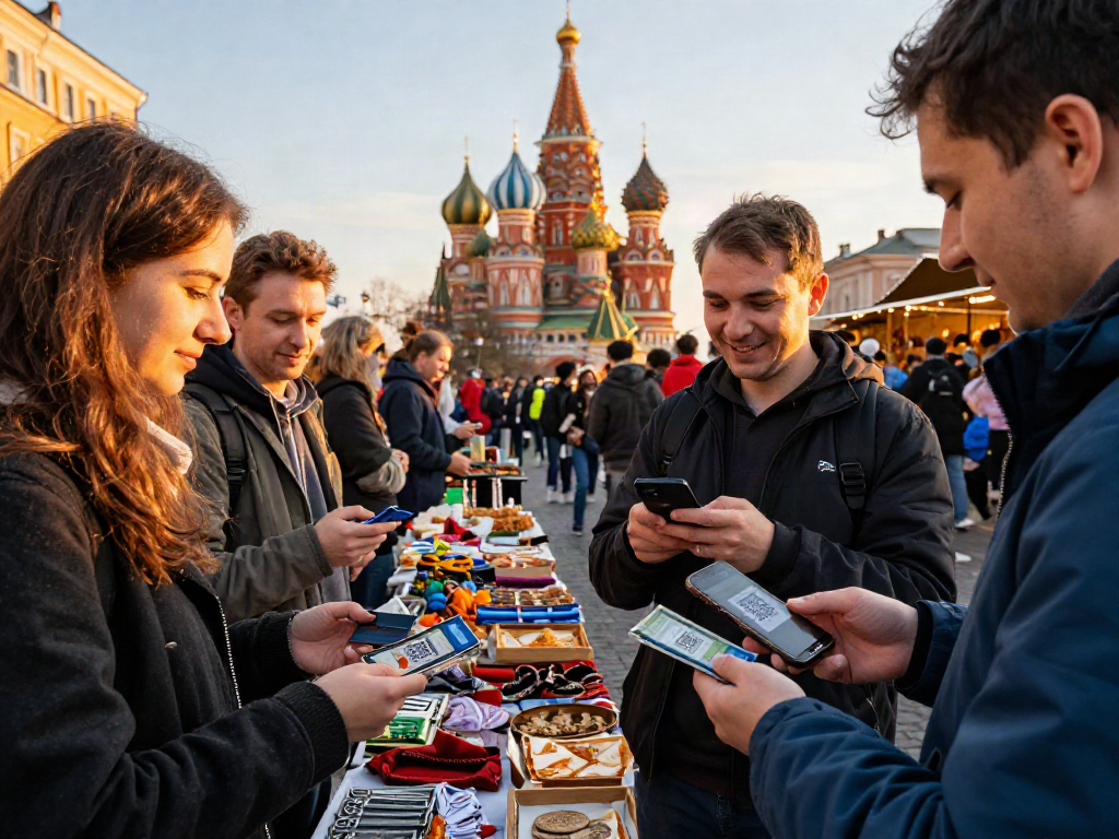 Rusya'da sanal kartla alışveriş yapan turistler https://payinrussia.com/ ile QR kodu kullanarak ödeme yapıyor.