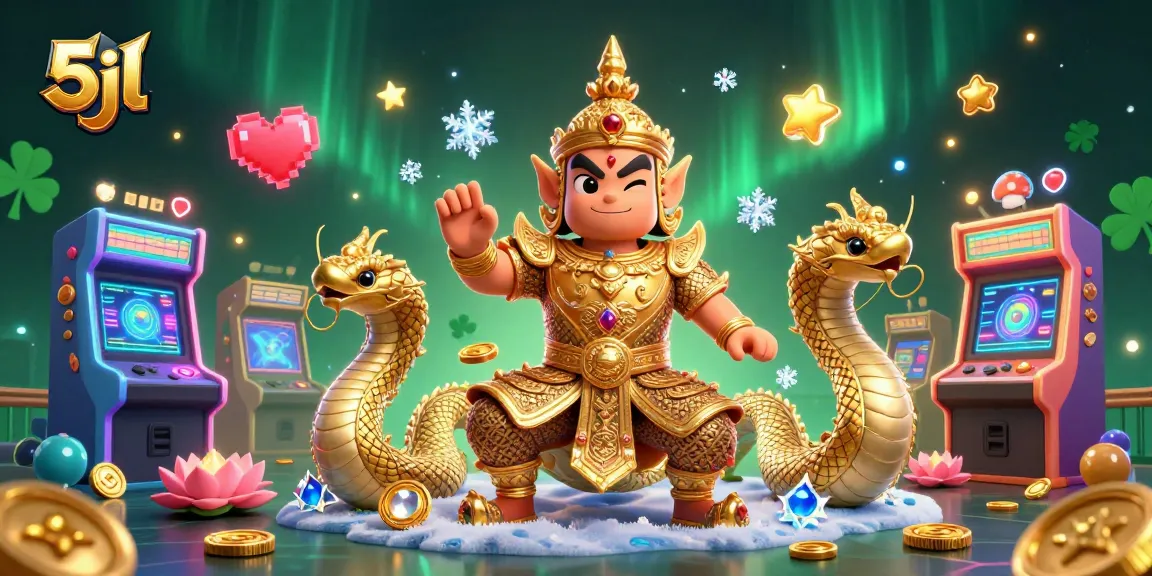 Engage with the thrilling 5jl gambling experience featuring vibrant arcade elements and rich casino visuals.
