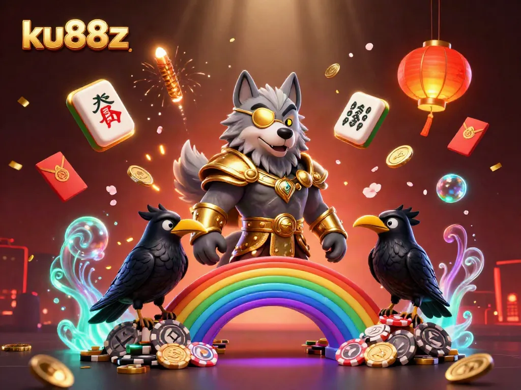 Engage in the vibrant world of ku88z with Odin and his ravens in an exhilarating casino setting.
