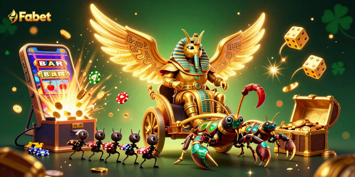 Fabet offers thrilling gameplay with a colossal scarab beetle and rich casino elements.