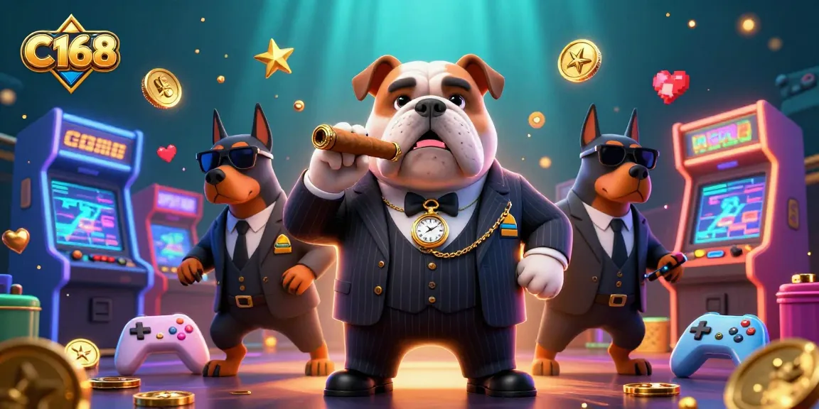C 168 leads thrilling casino adventures with a mafia bulldog in a dynamic online gaming scene.